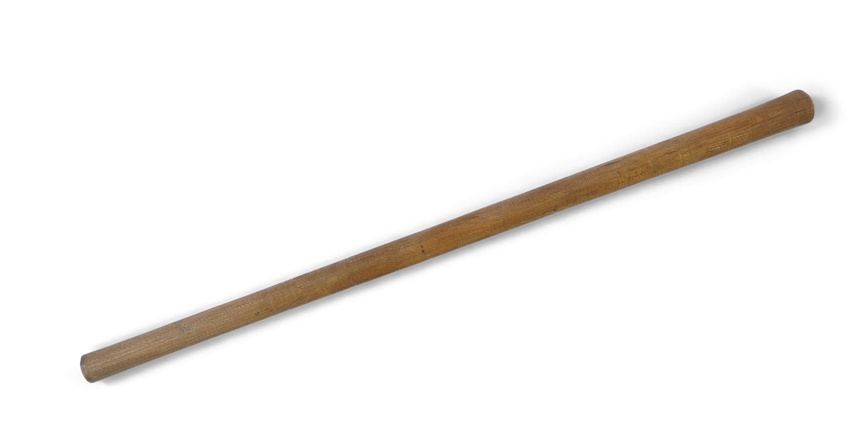 A Fijian carved pole club, bowai, 19th century